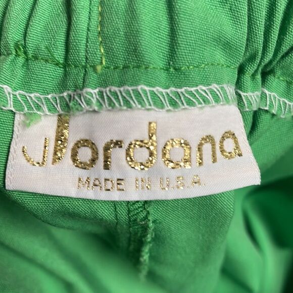 JORDANA Ladies Cotton Elastic Waist Pants Lime Green Size Large - Picture 4 of 5